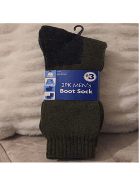 Men's Unbranded Green Black Boot Socks